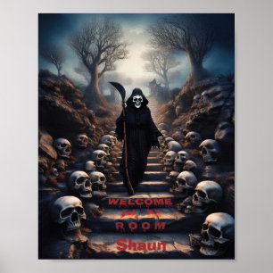 Poster Grim Reaper Bem-Vindo À Minha Sala Personalizável