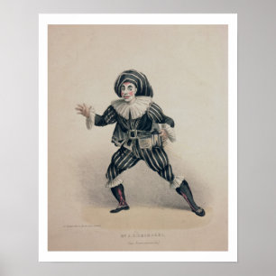 Poster Grimaldi como Scaramouche, do dell'Ar de Commedia