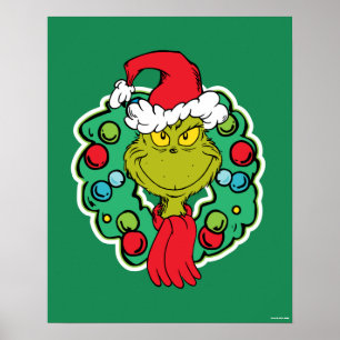 Poster Grinch Coroa de Natal
