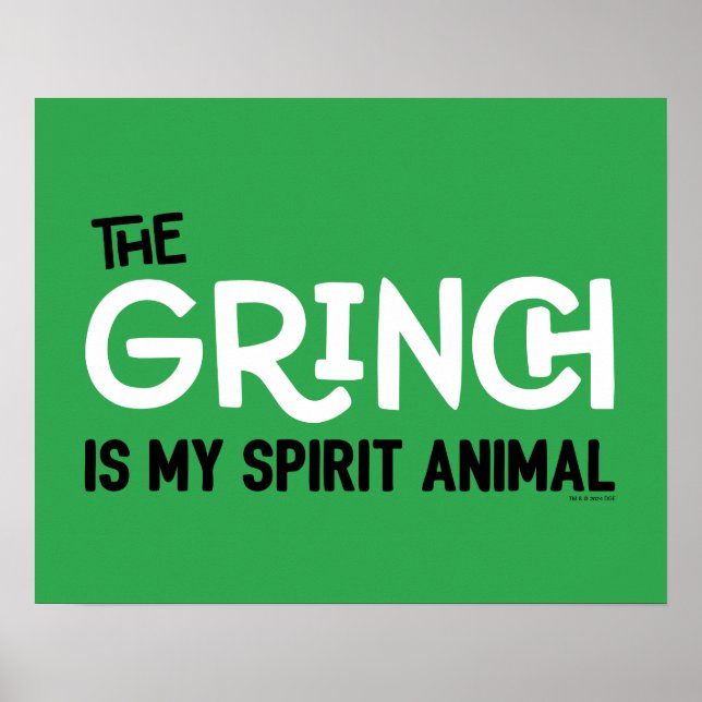 Poster Grinch é meu Animal Espiritual (Frente)
