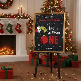 Poster Grinch Ele é um Mau 1º Aniversário