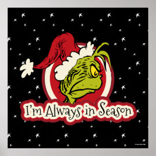 Poster Grinch Eu Estou Sempre na Estação