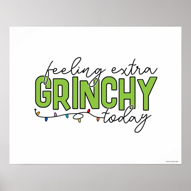 Poster Grinch | Sentindo-me Extra Grinch Hoje (Frente)