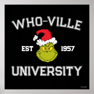 Poster Grinch Universidade Who-ville Est 1957