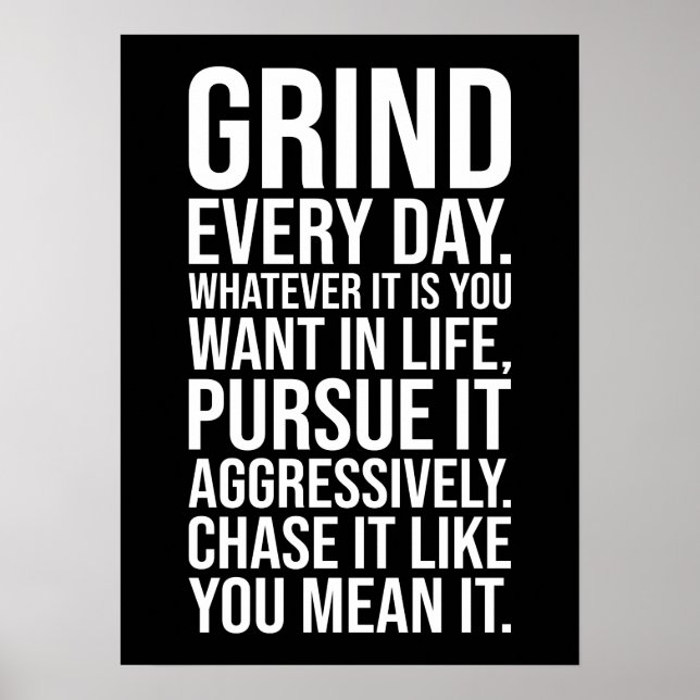 Poster Grind Every Day - Motivational (Frente)