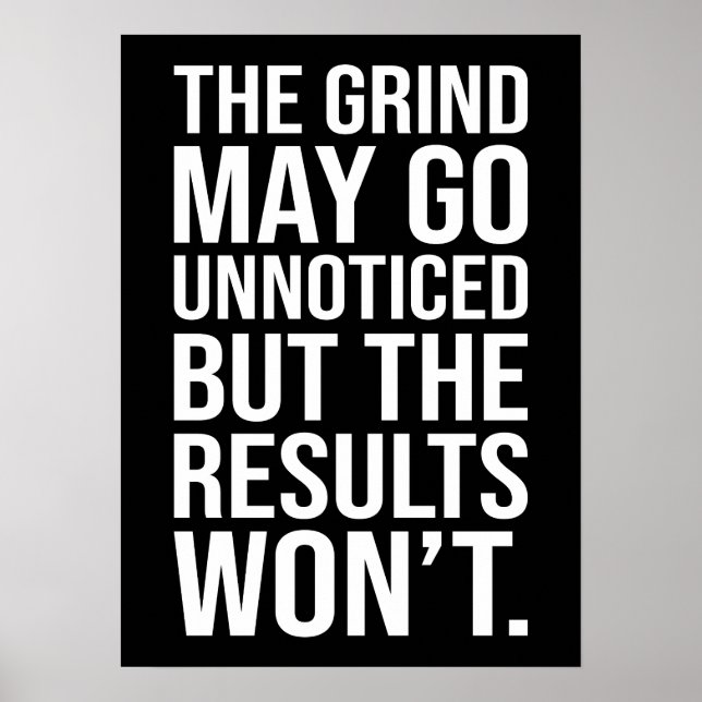 Poster Grind Unnotated vs Results - Sucesso de Motivação (Frente)