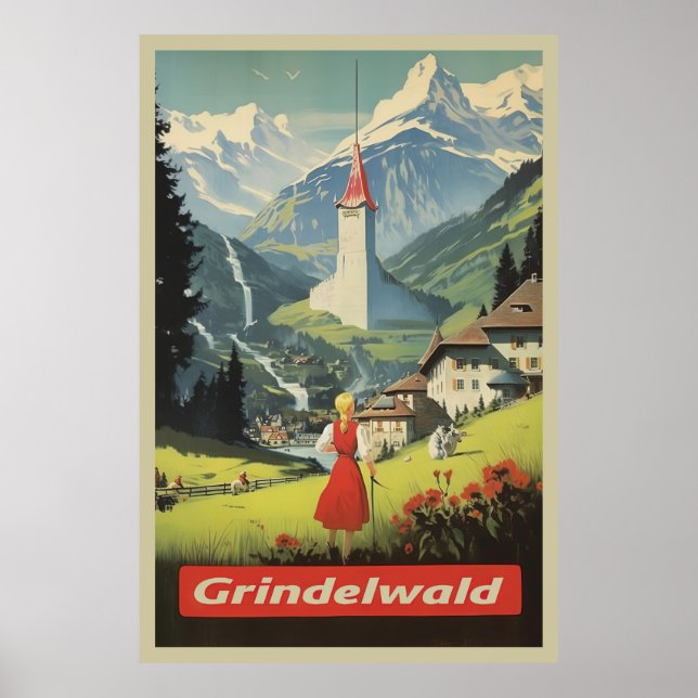 Poster Grindelwald, Suiça (Frente)