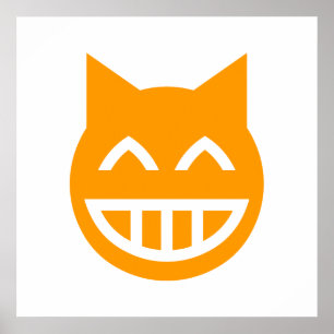 Pôster Grinning Emoji Cat