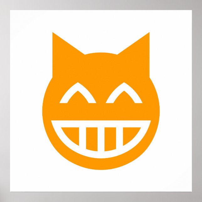 Pôster Grinning Emoji Cat (Frente)