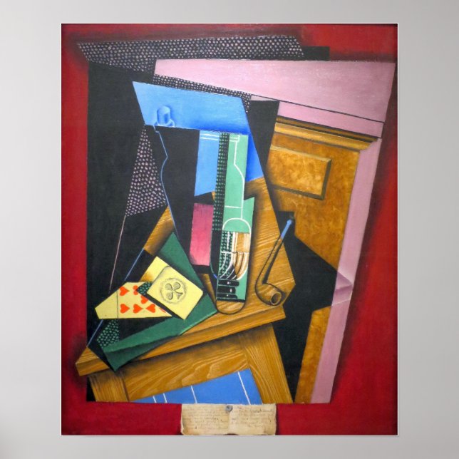 Poster Gris - A Vida Estática Com Um Poema (Frente)