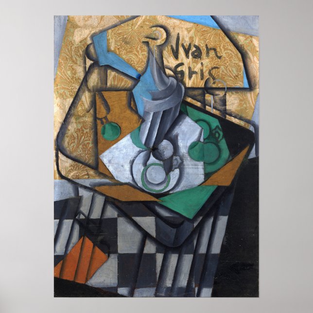 Poster Gris - Copos de Jarra e Copos (Frente)