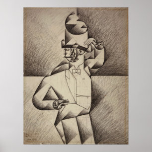 Poster Gris - Estudo Para O Homem Num Café