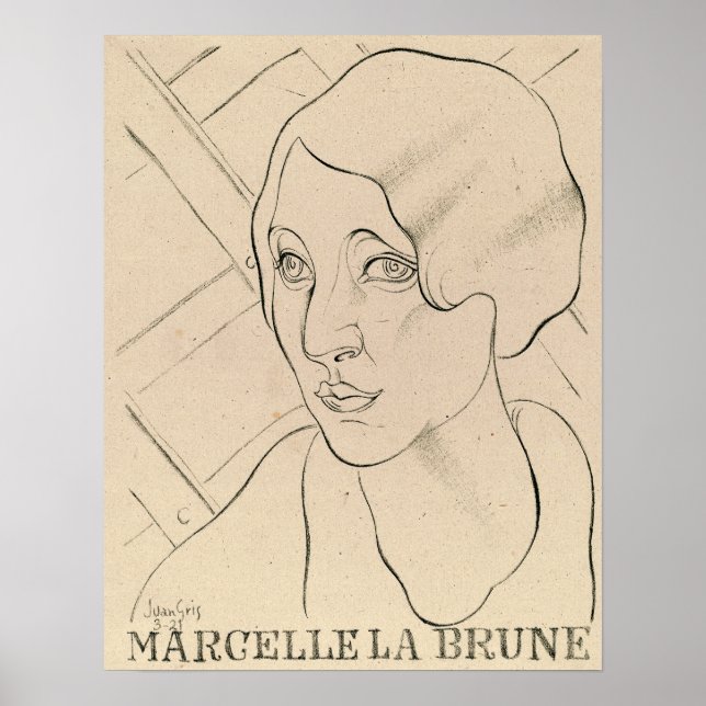 Poster Gris - Marcelle La Brune 1921 (Frente)
