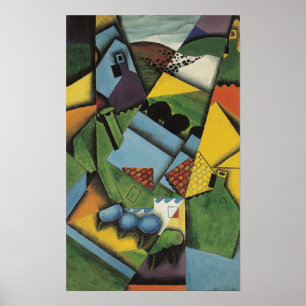 Poster Gris - Paisagem E Casas No Ceret