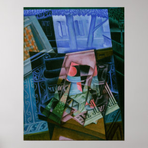 Poster Gris - Vida Estática Antes De Uma Janela Aberta