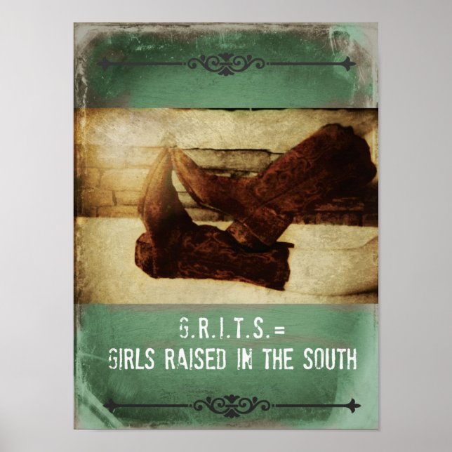 Poster Grit e Cowboys (Frente)