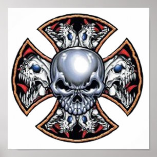 Pôster Gritando Crânio de Ferro