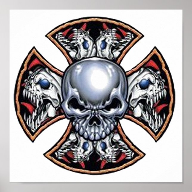 Pôster Gritando Crânio de Ferro (Frente)