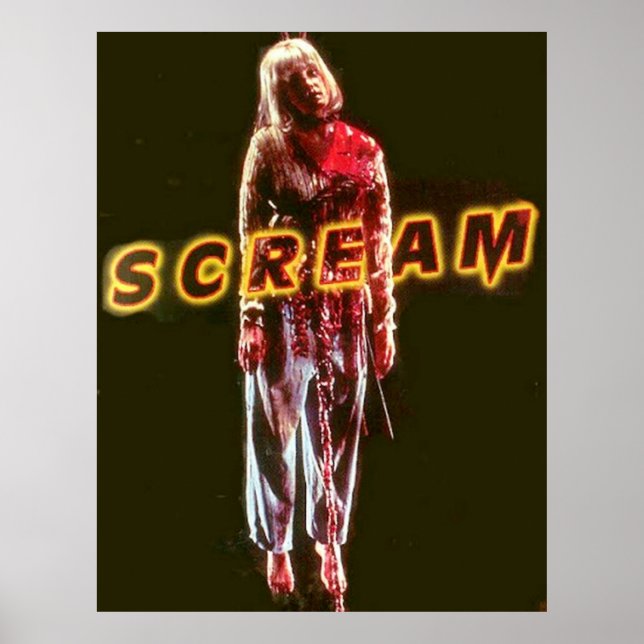 Poster Gritar casey acenando filme de terror enforcado (Frente)