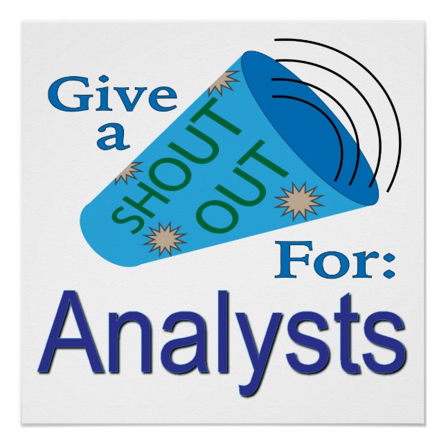 Pôster Gritar para Analistas (Frente)