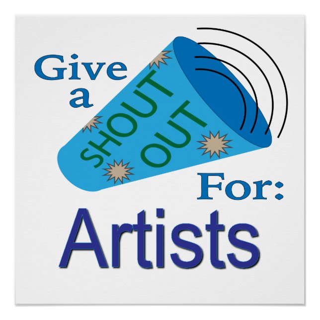 Pôster Gritar para Artistas (Frente)