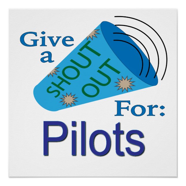 Pôster Gritar para Pilotos (Frente)