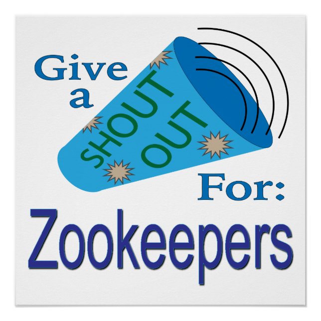 Pôster Gritar para Zookeepers (Frente)