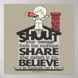 Poster Grite nos Telhados