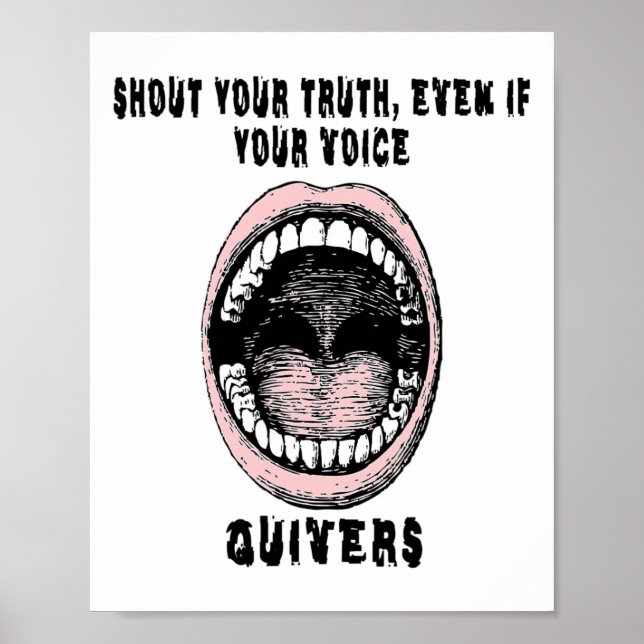 Poster Grite Sua Verdade Mesmo Que Sua Voz Se Silencie (Frente)