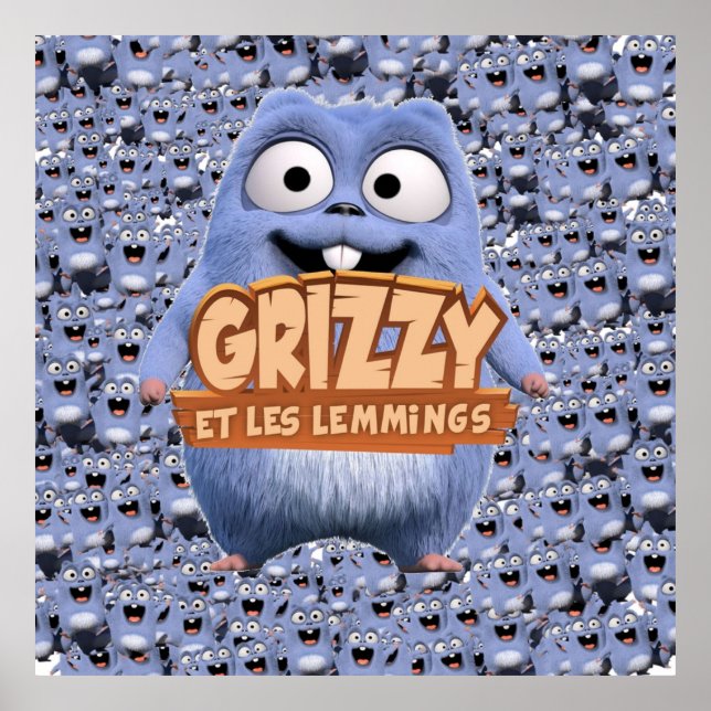 Poster Grizzy e Lemmings Kids Coleção Favorita (Frente)