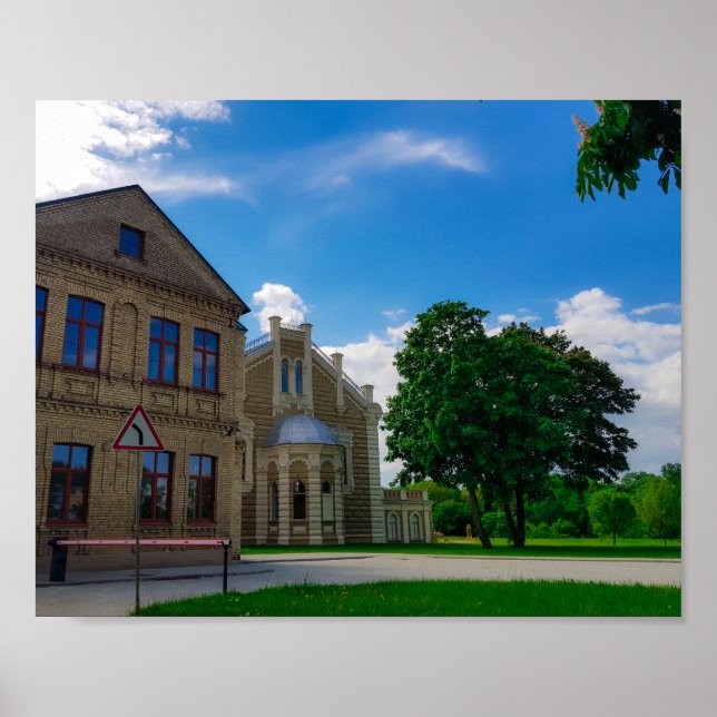 Poster Grodno Belarus Cityscape Architecture Synagogue (Frente)