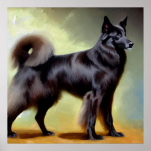 Poster Groenendael Belga Shepherd