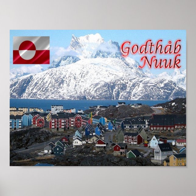 Poster Gronelândia - Cidade Nuuk - (Frente)