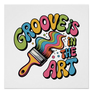 Pôster Groove Está na Arte - Retro dos Anos 60