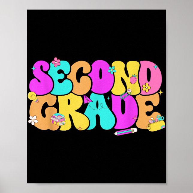 Poster Groovy 2ª Segunda Série Volta às Escolas Lápis Flo (Frente)