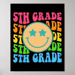 Poster Groovy 5º ano Vibes Enfrentam Professores Retro