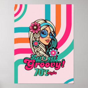 Poster Groovy Boogie Retro Disco 70