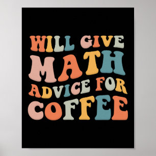 Poster Groovy Dará Conselho de Matemática Por Café Divert