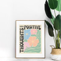 Groovy Flowers "Cresce Pensamentos Positivos" Mura