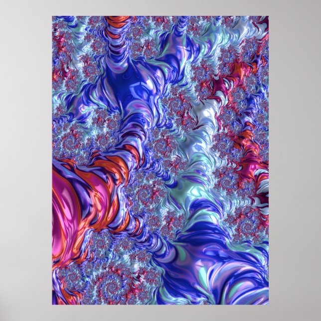Pôster Groovy Fractal (Frente)