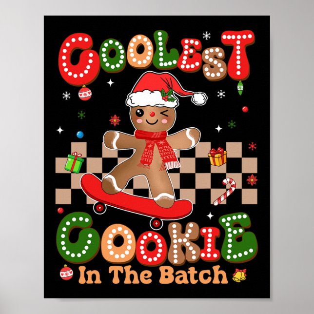 Poster Groovy Gingerbird Cookie Mais Fresco No Batch Chr (Frente)