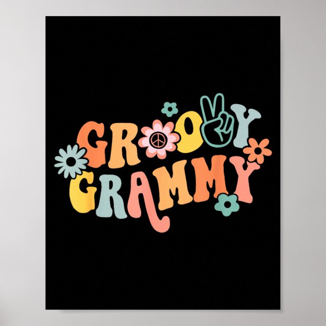 Poster Groovy Grammy One Thankful Grammy Valentines Day M (Frente)
