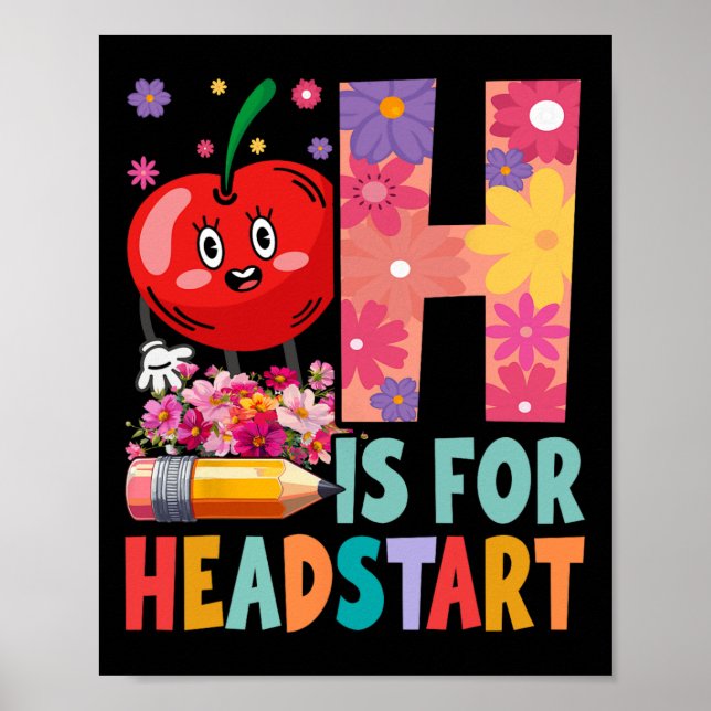Poster Groovy H é para Headstart Diversão Ck para a Escol (Frente)