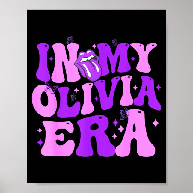 Poster Groovy In My Olivia Era For Men Women Kids Funny S (Frente)