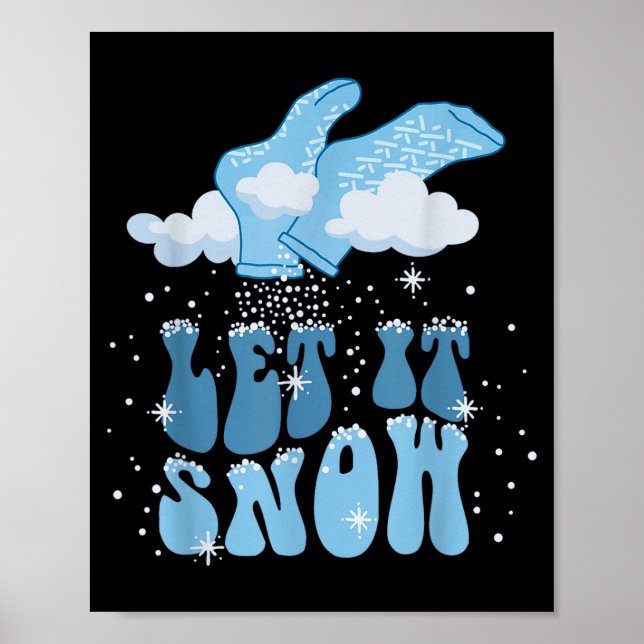Poster Groovy Let It Snow Pct Patient Care Tech Nurse Chr (Frente)