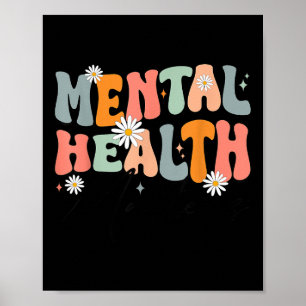 Poster Groovy Mental Health S Human Brain Illness Awarene