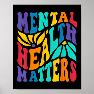 Poster Groovy Mental Health S Human Brain Illness Awarene
