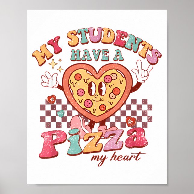 Poster Groovy My Students Have Zza Of My Heart Teacher Va (Frente)