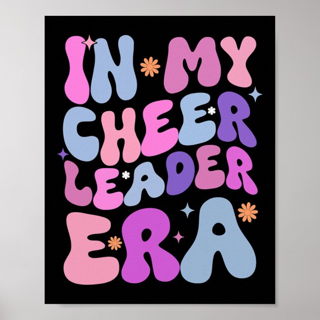 Poster Groovy Na Minha Era De Chefe De Torcida Chefe De T (Frente)