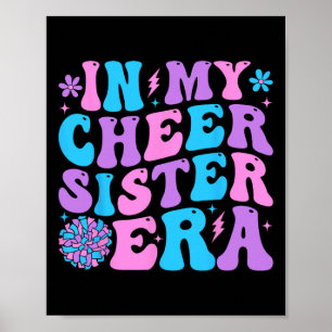 Poster Groovy Na Minha Era de Irmã de Torcida Cheerleadin